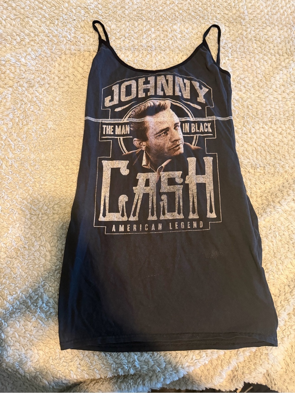 Johnny Cash Black Graphic Dress